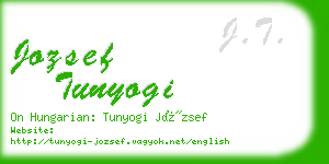 jozsef tunyogi business card